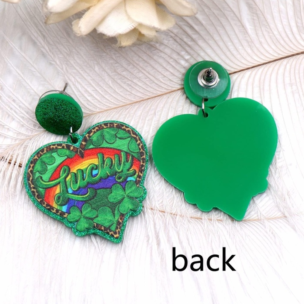 💫🍀LUCKY Rainbow🌈Luck o’ the Irish Earrings🌈🍀💫 - Picture 3 of 5